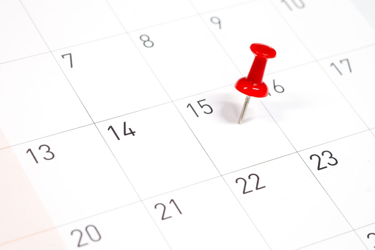 A red push pin marking the 15th day on a white desk calendar, illustrating the 15-day deadline to request an ALR hearing in Texas. A red push pin marking the 15th day on a white desk calendar, illustrating the 15-day deadline to request an ALR hearing in Texas.