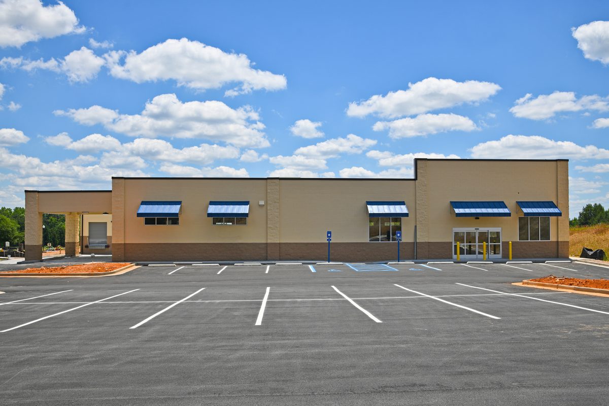 Commercial retail and office space available for lease in a Texas suburb